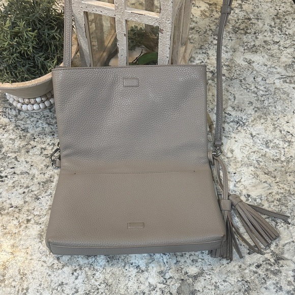 Tory Burch Grey Leather Crossbody Bag - Picture 2 of 9